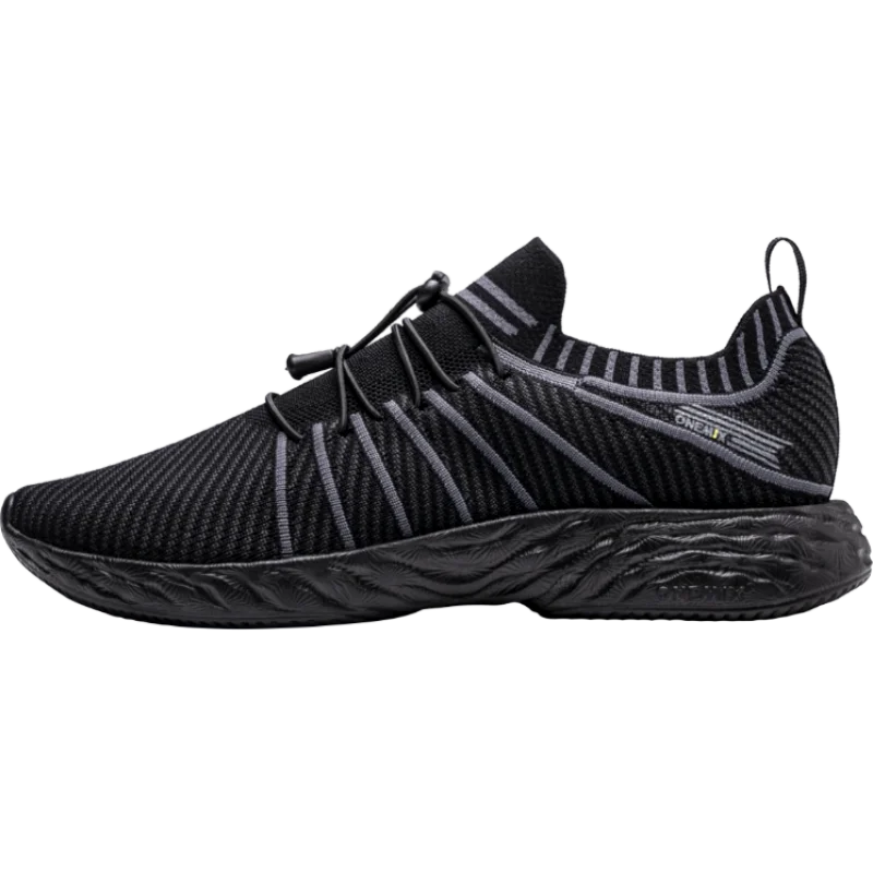 Waterproof Black Synthetic Slip-On Running Shoes With Pu Insole Tpu Outsole - Product Image