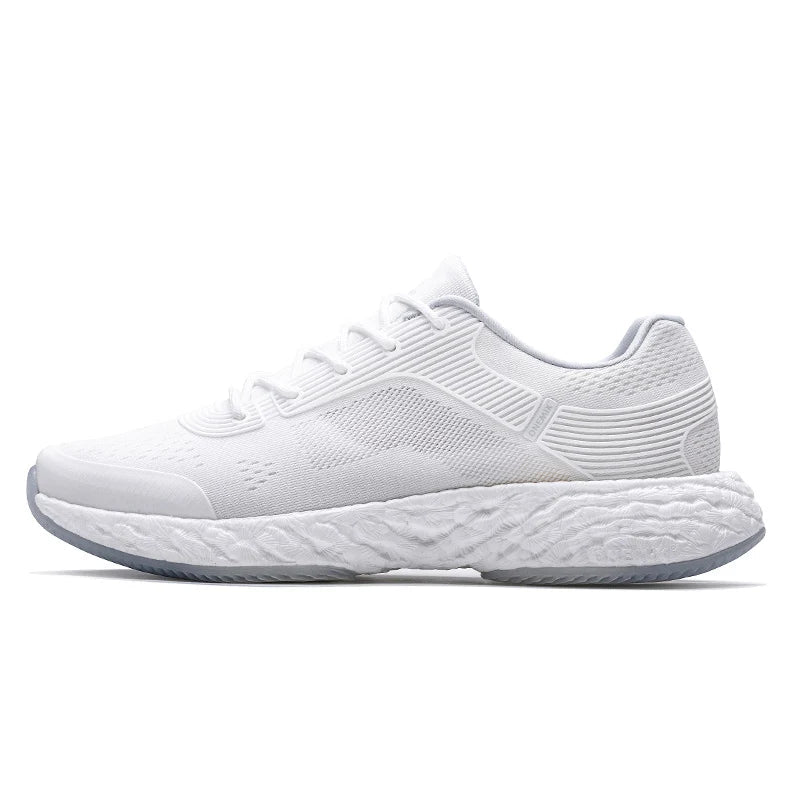 White Mesh Running Shoes With Pu Insole Rubber Outsole Lunarlite Tech - Product Image