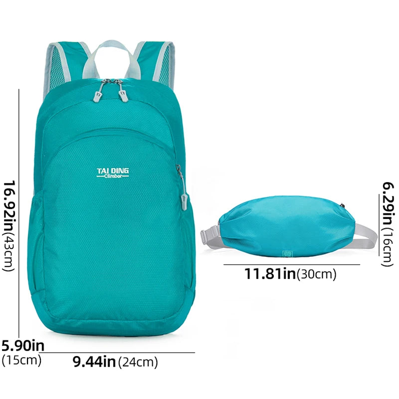 Outdoor climbing backpack lightweight foldable multi-layer storage oxford bag - product image