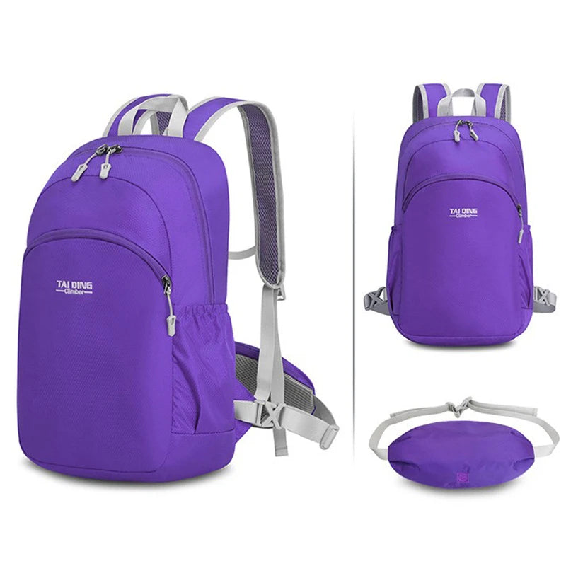 Outdoor climbing backpack lightweight foldable multi-layer storage oxford bag - product image