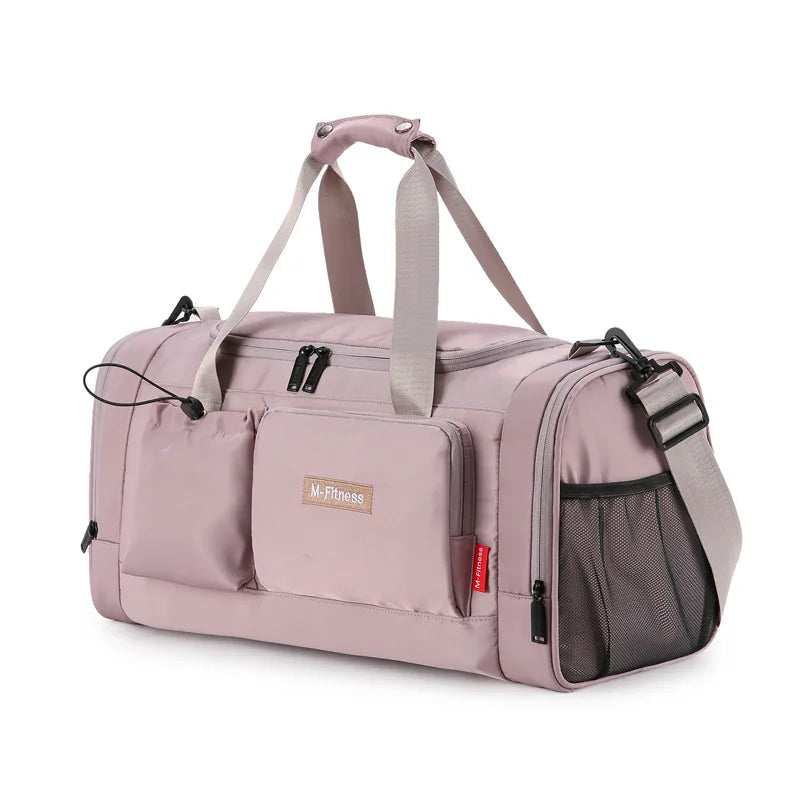 Oxford large capacity travel duffel bag with dry wet separation and shoe compartment - product image