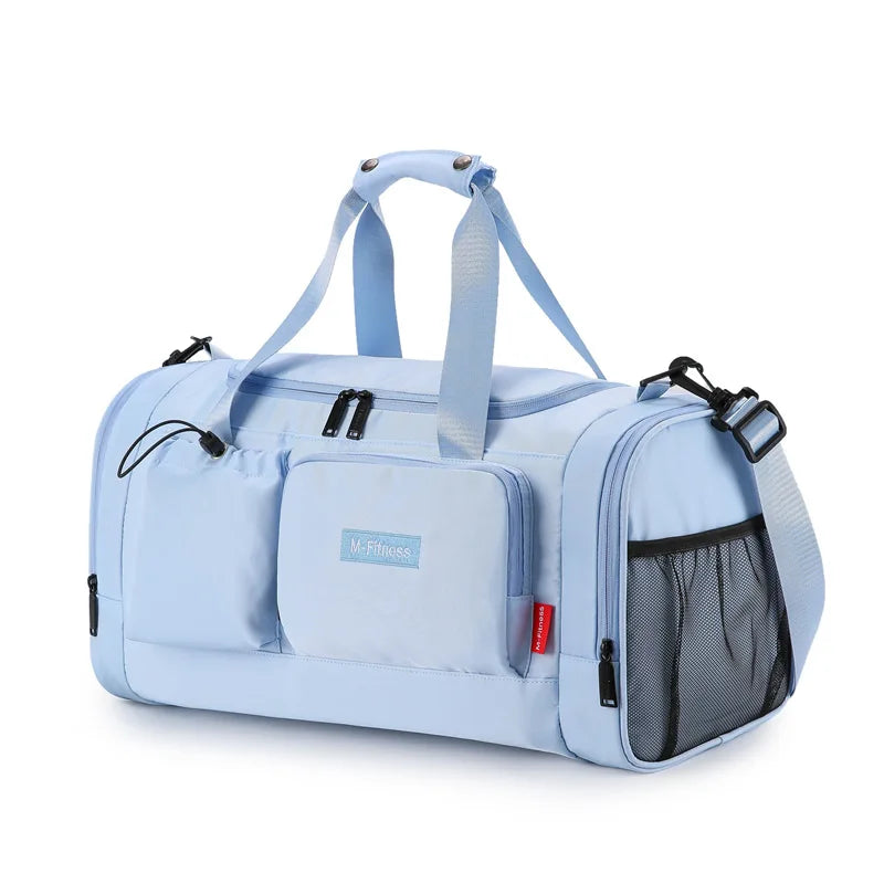 Oxford large capacity travel duffel bag with dry wet separation and shoe compartment - product image