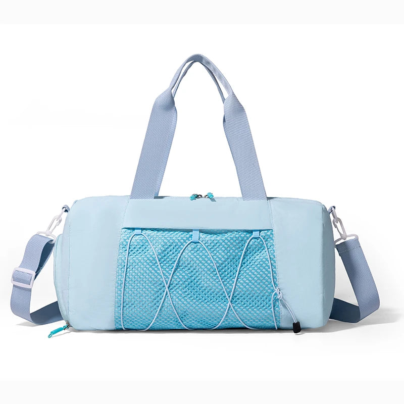 Oxford lightweight crossbody fitness duffel bag with independent shoe bin and mesh pocket - product image