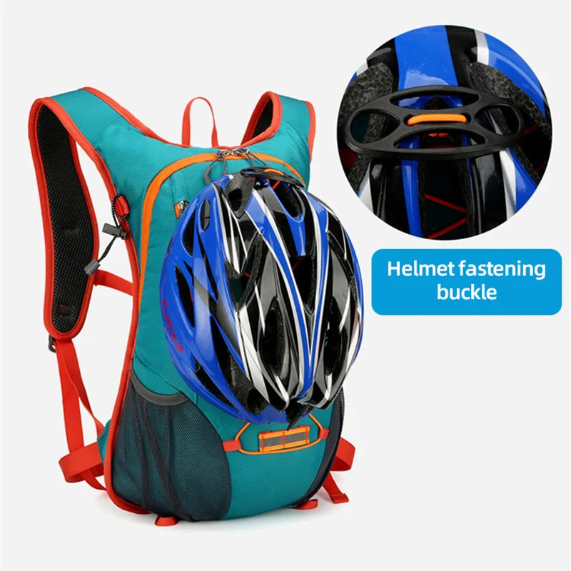 Oxford nylon cycling softback backpack with hydration system and reflective strips - product image