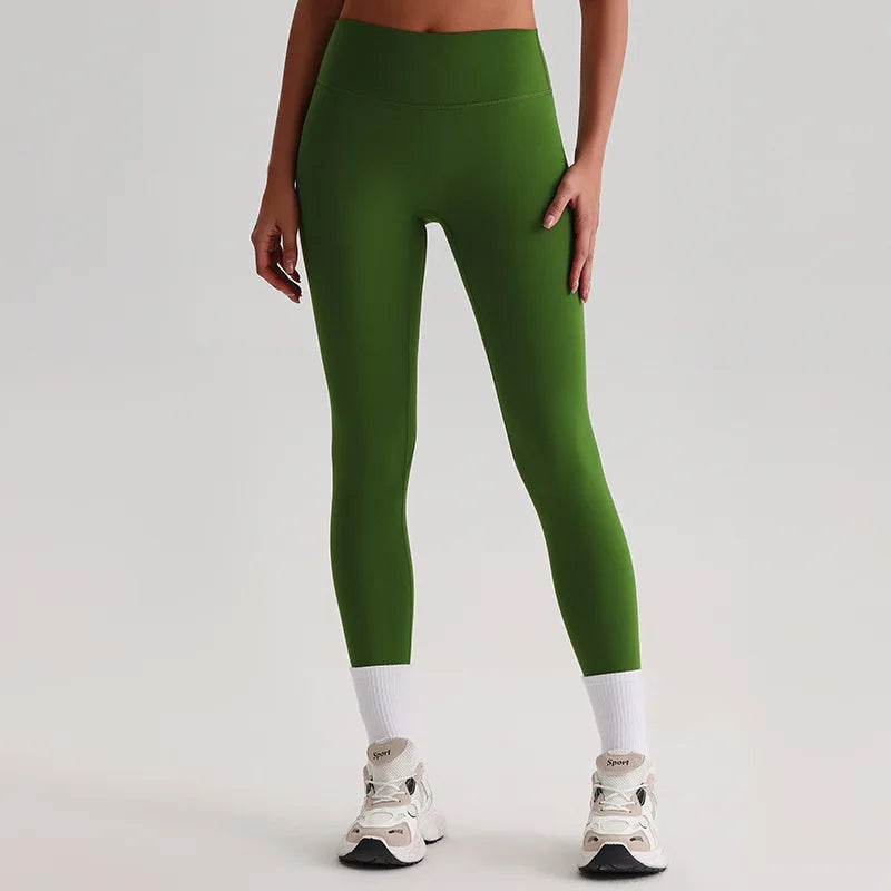 Recycled polyester high waist ankle length nylon yoga leggings - product image