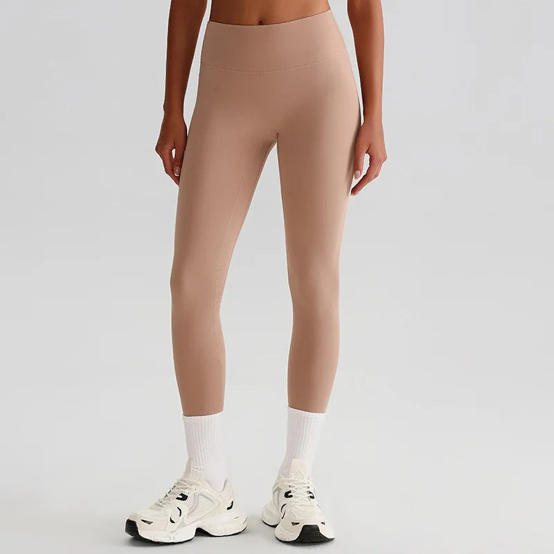 Recycled polyester high waist ankle length nylon yoga leggings - product image