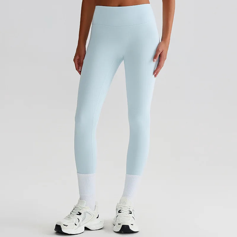 Recycled polyester high waist ankle length nylon yoga leggings - product image