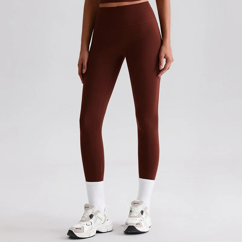 Recycled polyester high waist ankle length nylon yoga leggings - product image