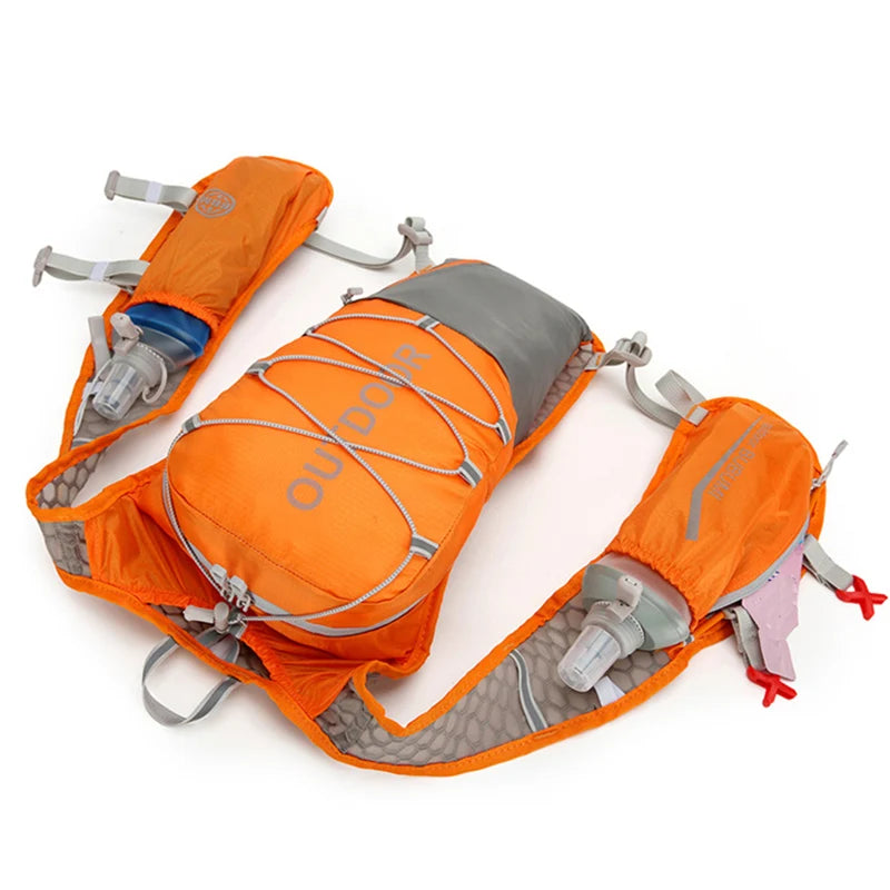 Running hydrating vest backpack waterproof wear resistant reflective nylon - product image