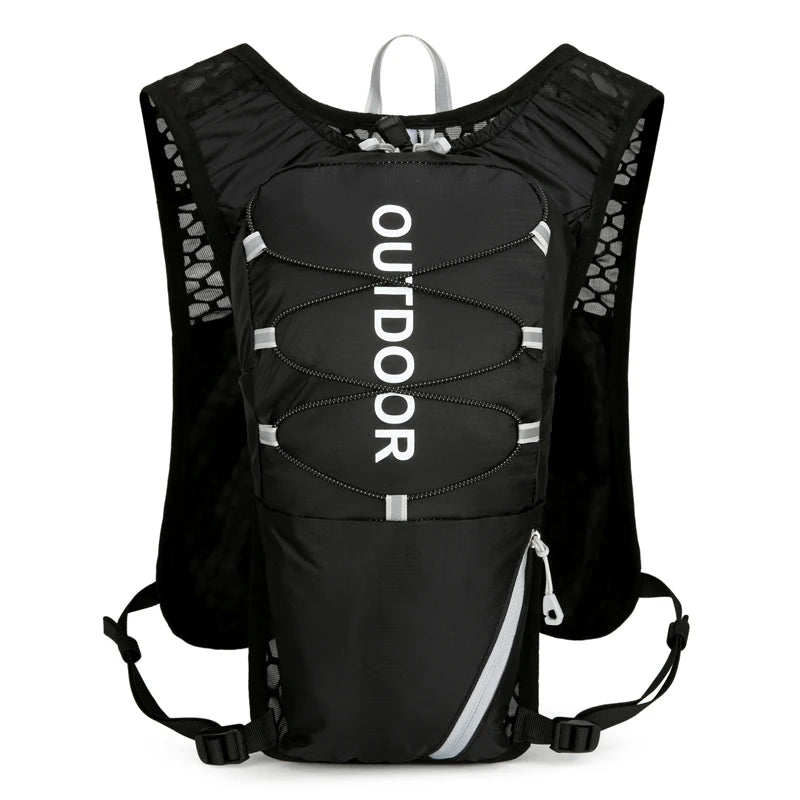 Running hydrating vest backpack waterproof wear resistant reflective nylon - product image