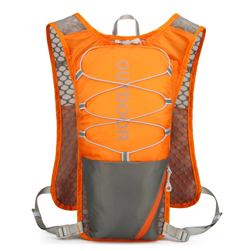 Running hydrating vest backpack waterproof wear resistant reflective nylon - product image