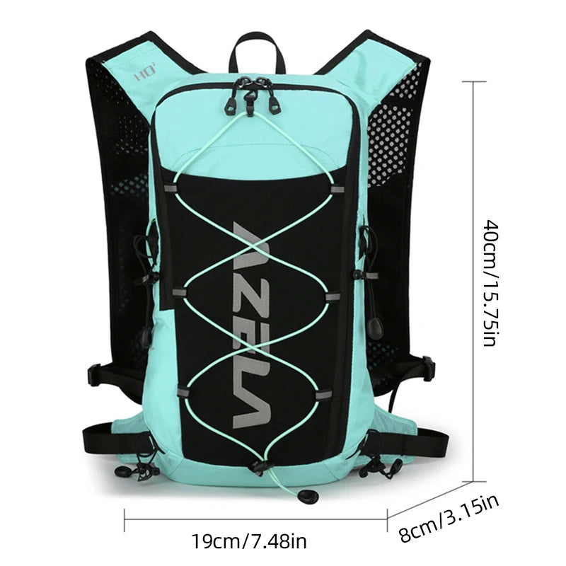 Running hydrating vest backpack with quick drinking system breathable nylon - product image