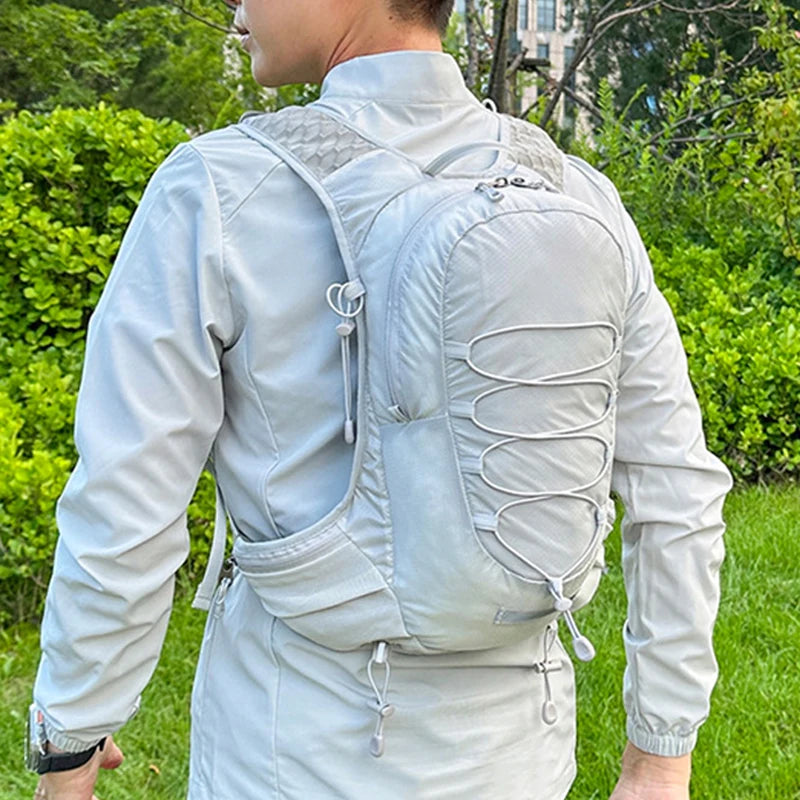 Running vest hydrating backpack with multi-compartment lightweight nylon bag - product image