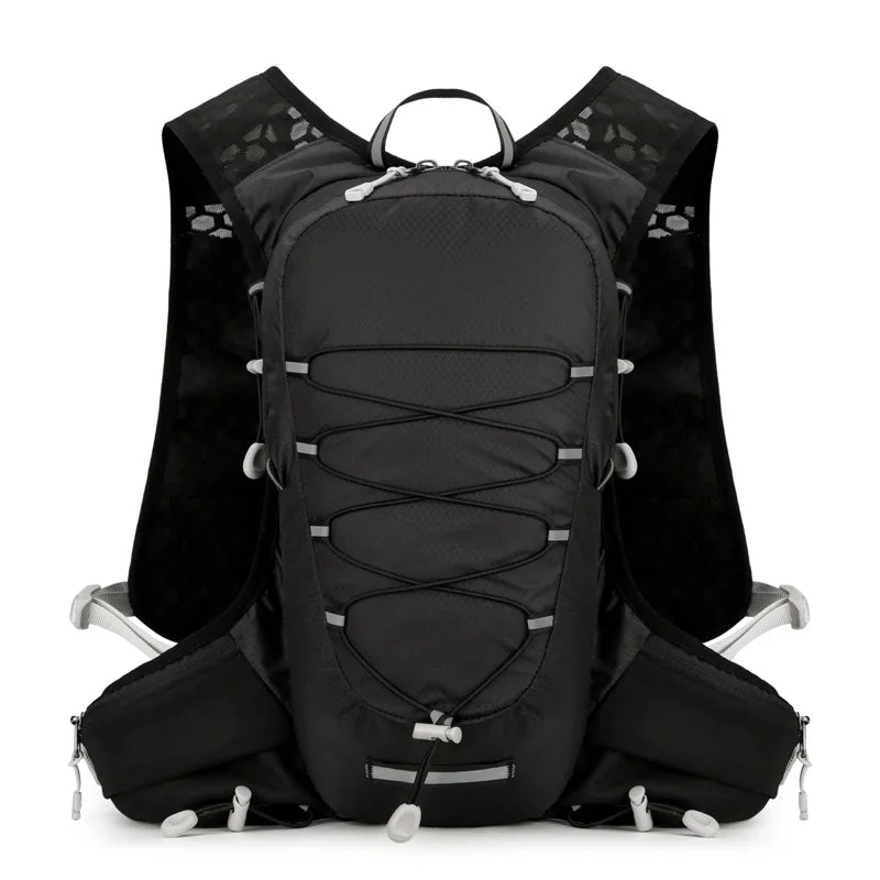 Running vest hydrating backpack with multi-compartment lightweight nylon bag - product image