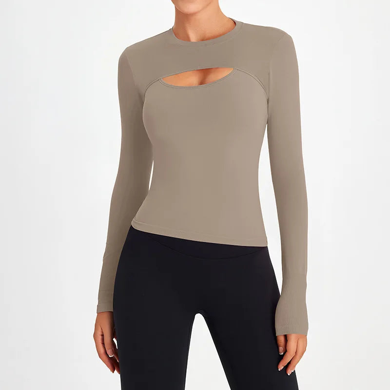Seamless racerback knit nylon crop top and bolero shrug set - product image