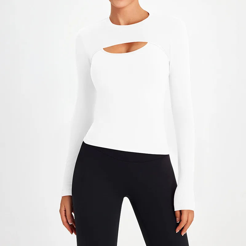 Seamless racerback knit nylon crop top and bolero shrug set - product image