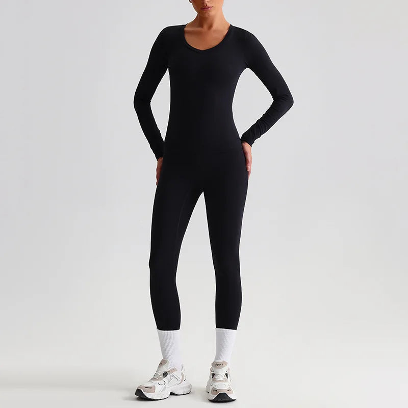 Hi Cloud Women'S Short Sleeve Top High Waist Leggings Nylon Spandex - Product Image
