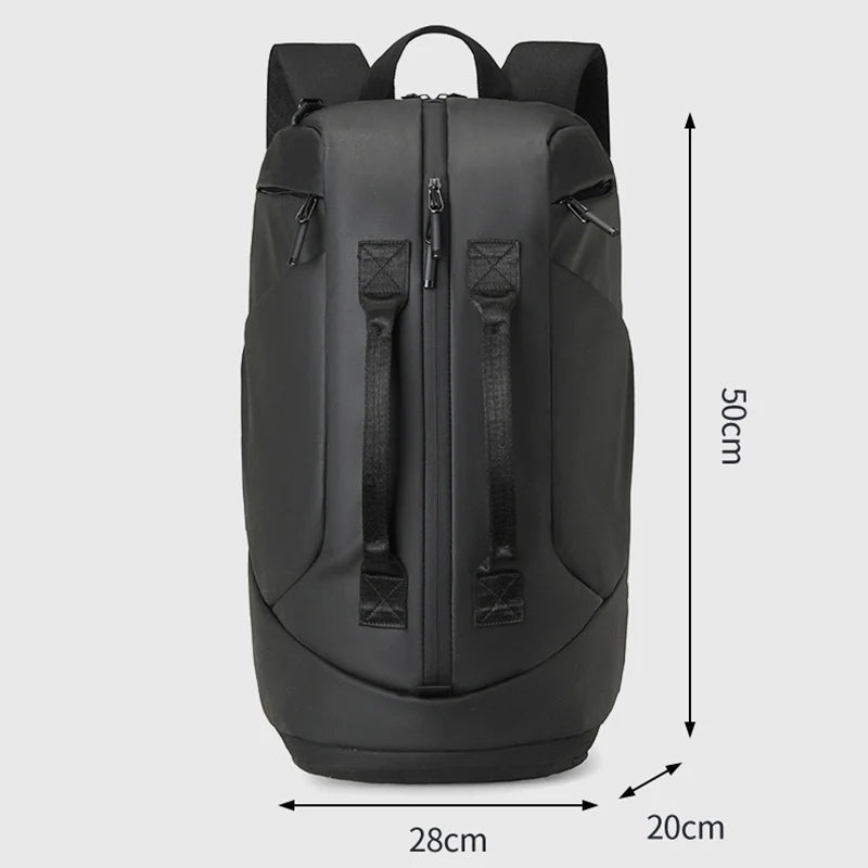 Sports backpack with shoe compartment, dry wet separation and multiple carry options - product image