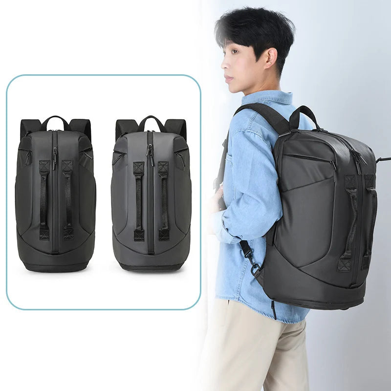 Sports backpack with shoe compartment, dry wet separation and multiple carry options - product image