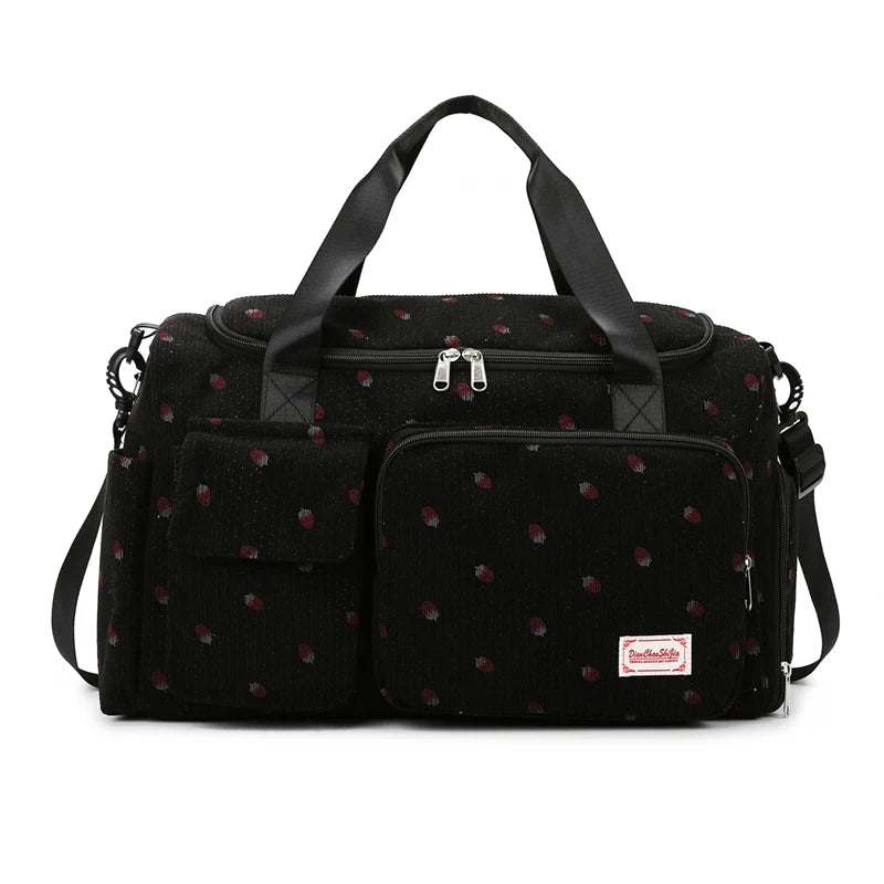 Sports duffel bag with shoe compartment, wet/dry separation and removable shoulder strap - product image