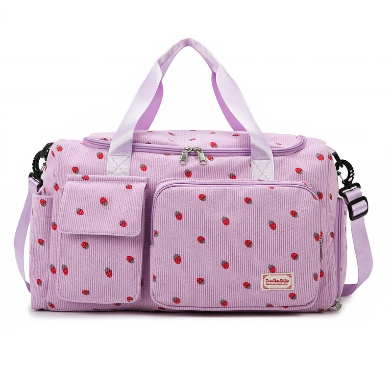 Sports duffel bag with shoe compartment, wet/dry separation and removable shoulder strap - product image