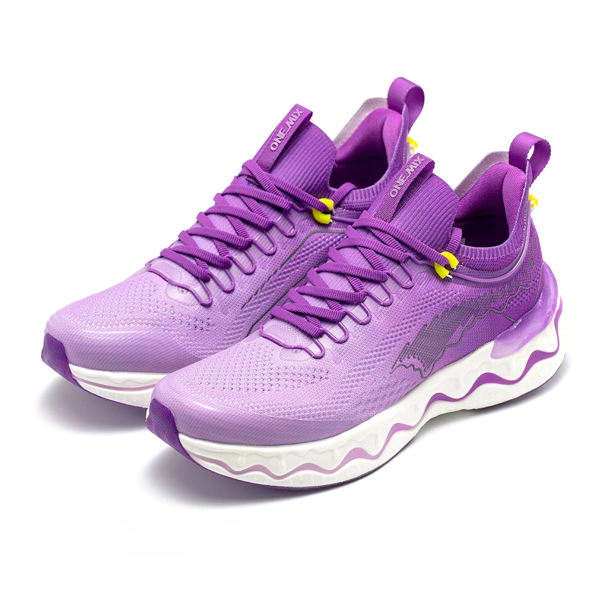 Unisex running shoes lace-up breathable air mesh pu insole rubber outsole lightweight - product image