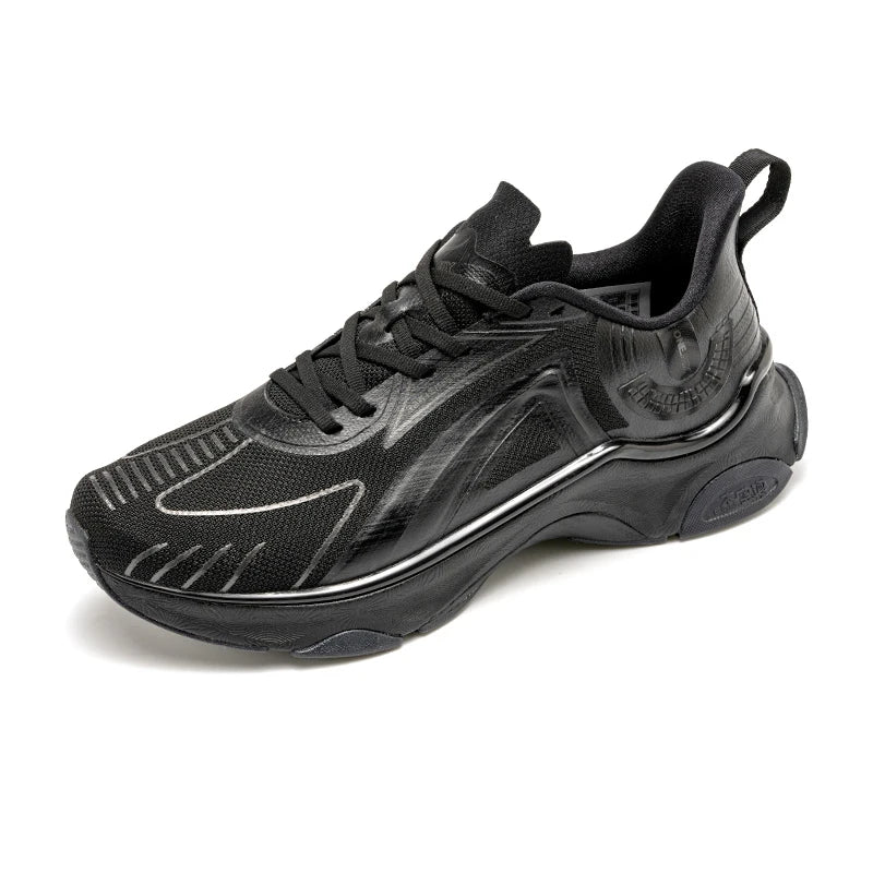 Unisex running shoes lace-up breathable eva outsole height increasing - product image