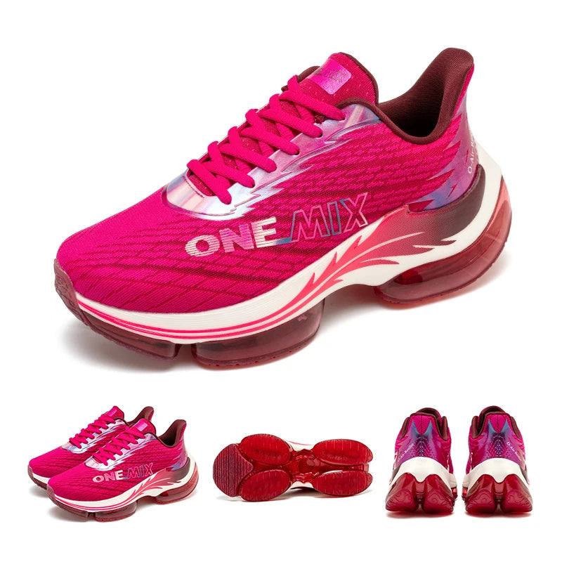 Unisex running shoes lace-up breathable height increasing massage reflective - product image