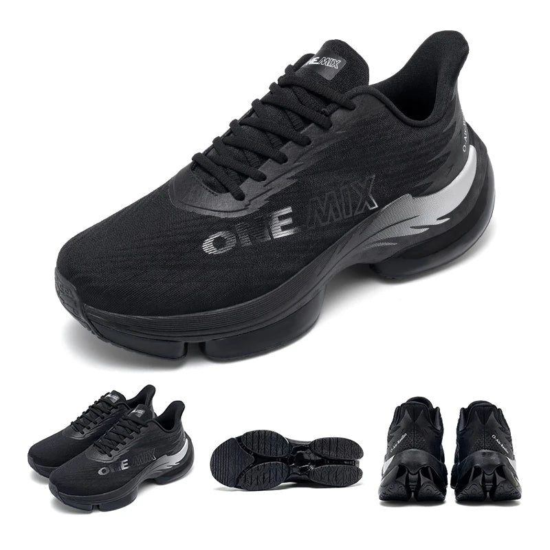 Unisex running shoes lace-up breathable height increasing massage reflective - product image
