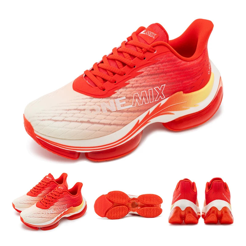 Unisex running shoes lace-up breathable height increasing massage reflective - product image