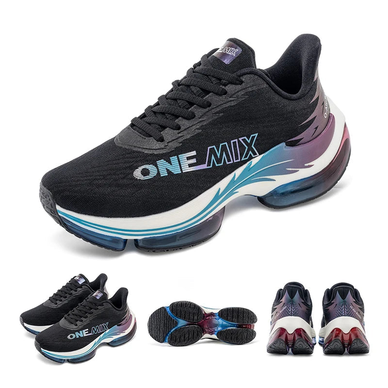 Unisex running shoes lace-up breathable height increasing massage reflective - product image