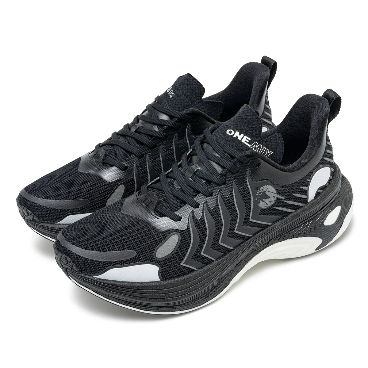 Unisex running shoes lace-up breathable height increasing reflective - product image