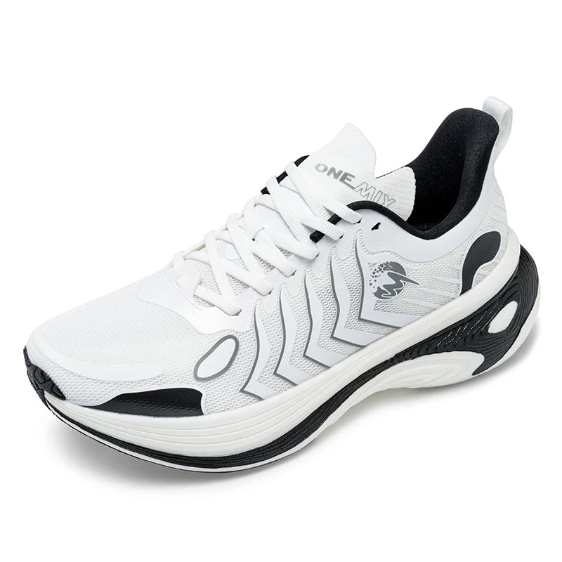 Unisex running shoes lace-up breathable height increasing reflective - product image