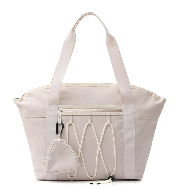 Waterproof gym fitness shoulder bag with dry-wet separation and detachable pouch - product image