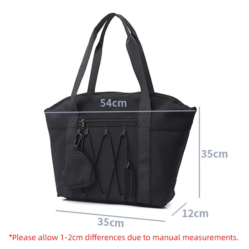 Waterproof gym fitness shoulder bag with dry-wet separation and detachable pouch - product image