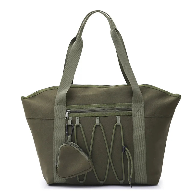 Waterproof gym fitness shoulder bag with dry-wet separation and detachable pouch - product image
