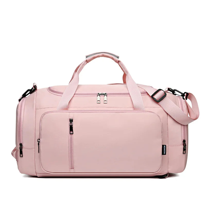 Waterproof large fitness bag with dry-wet separation and shoes pocket - product image
