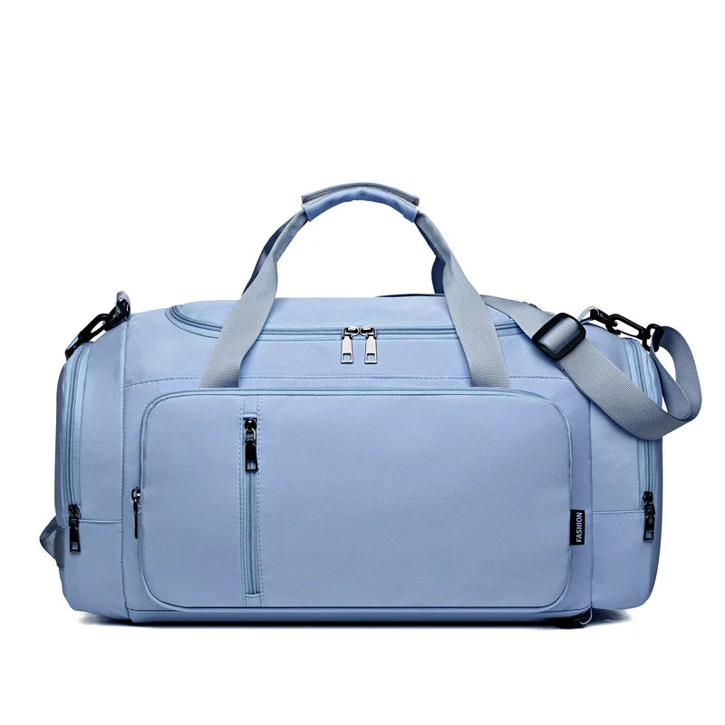 Waterproof large fitness bag with dry-wet separation and shoes pocket - product image