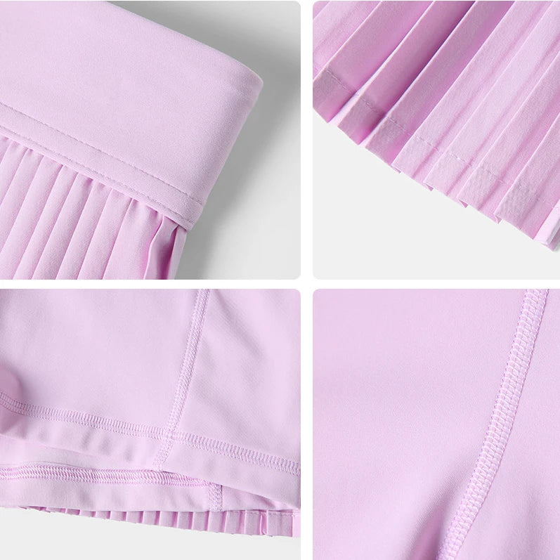 Women's 2-piece golf outfits high waist pleated skirts and sports bra - product image