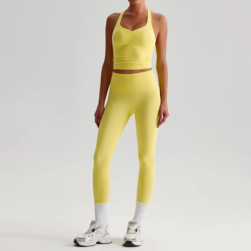 Women's 2-piece workout set sports bra and leggings - product image