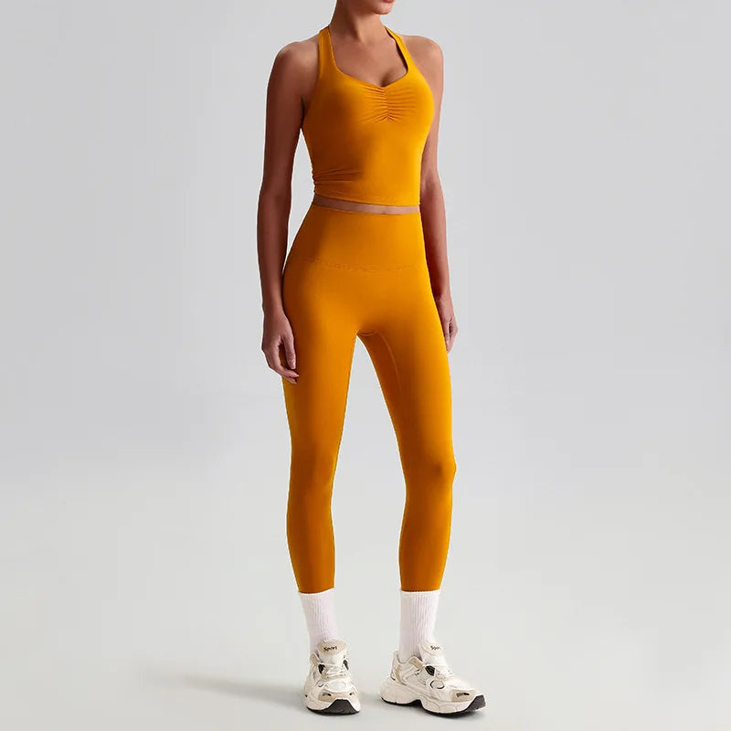 Women's 2-piece workout set sports bra and leggings - product image