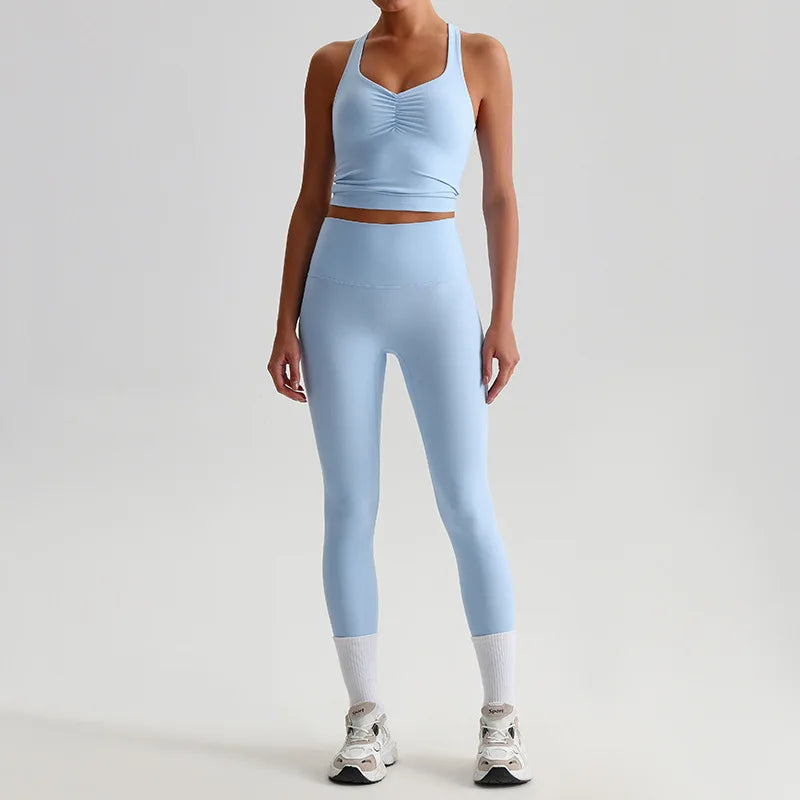 Women's 2-piece workout set sports bra and leggings - product image