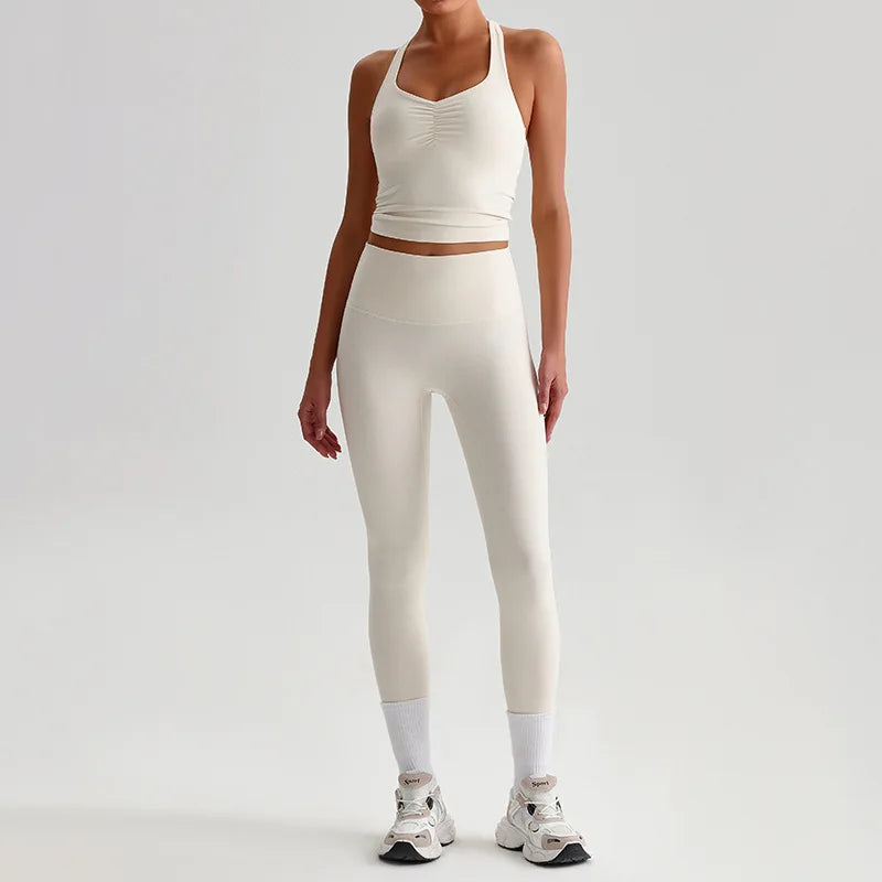 Women's 2-piece workout set sports bra and leggings - product image