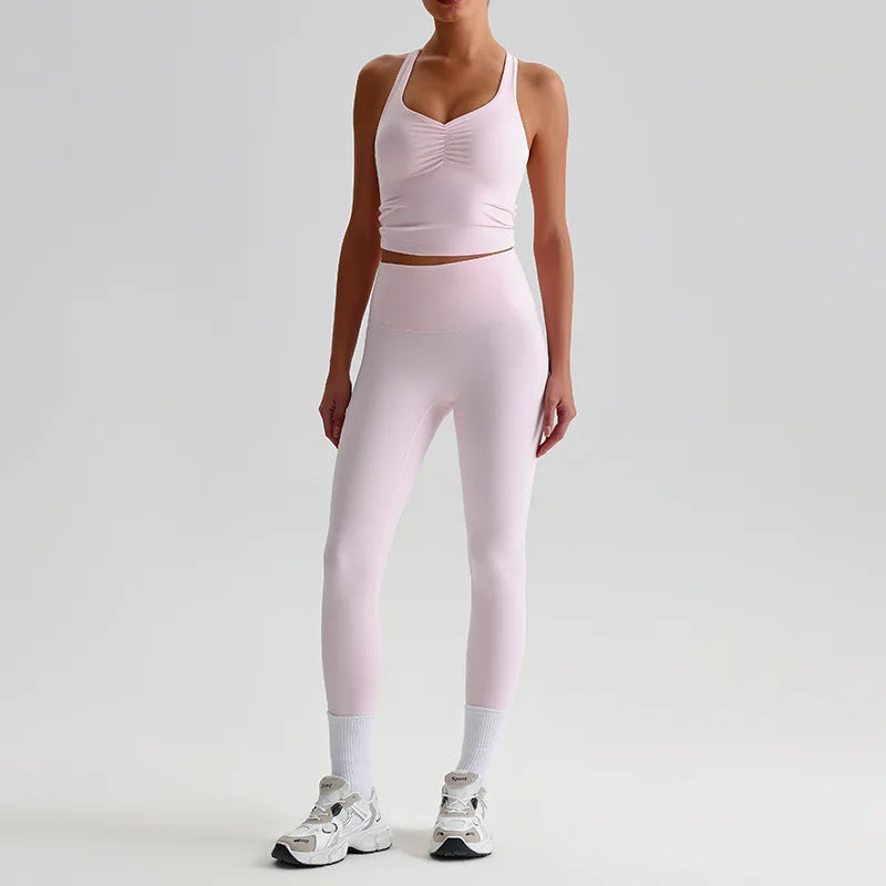 Women's 2-piece workout set sports bra and leggings - product image