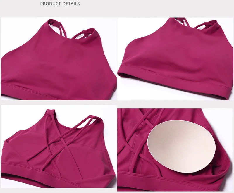 Women's 2-piece workout set strappy sports bra and leggings - product image