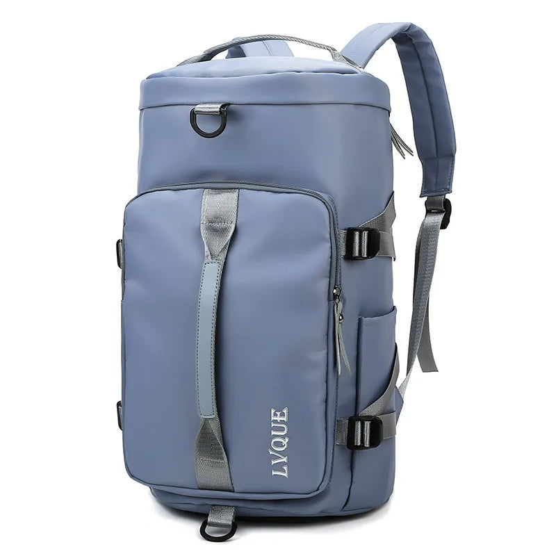 Women’s gym backpack with shoe compartment and multi-pocket storage design - product image