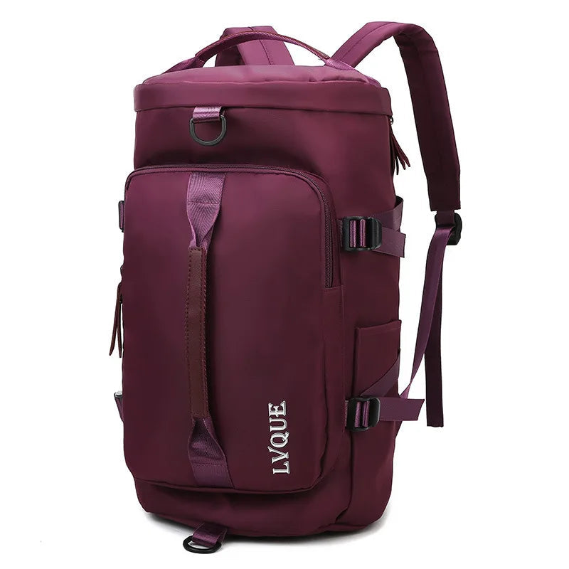 Women’s gym backpack with shoe compartment and multi-pocket storage design - product image