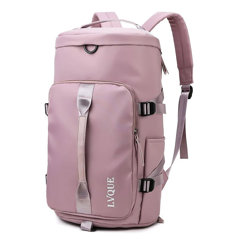 Women’s gym backpack with shoe compartment and multi-pocket storage design - product image