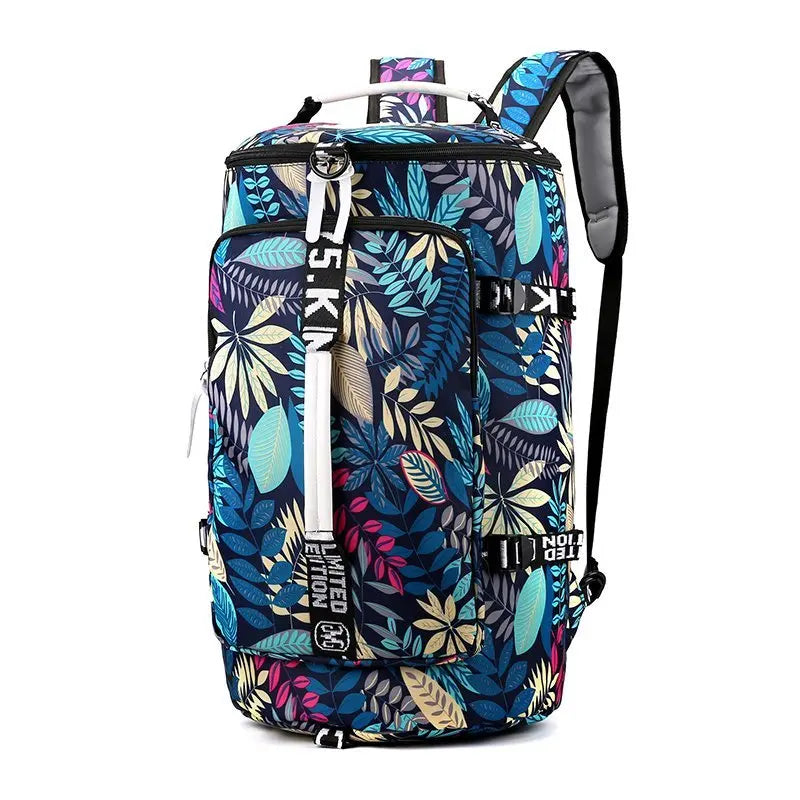 Women’s gym backpack with shoe compartment and multi-pocket storage design - product image