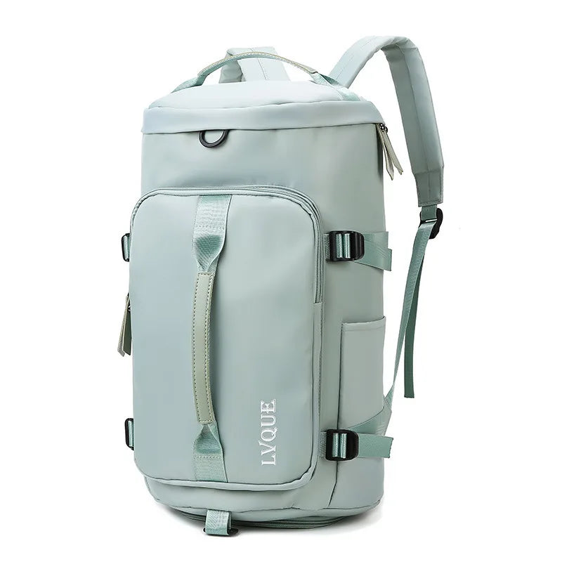 Women’s gym backpack with shoe compartment and multi-pocket storage design - product image